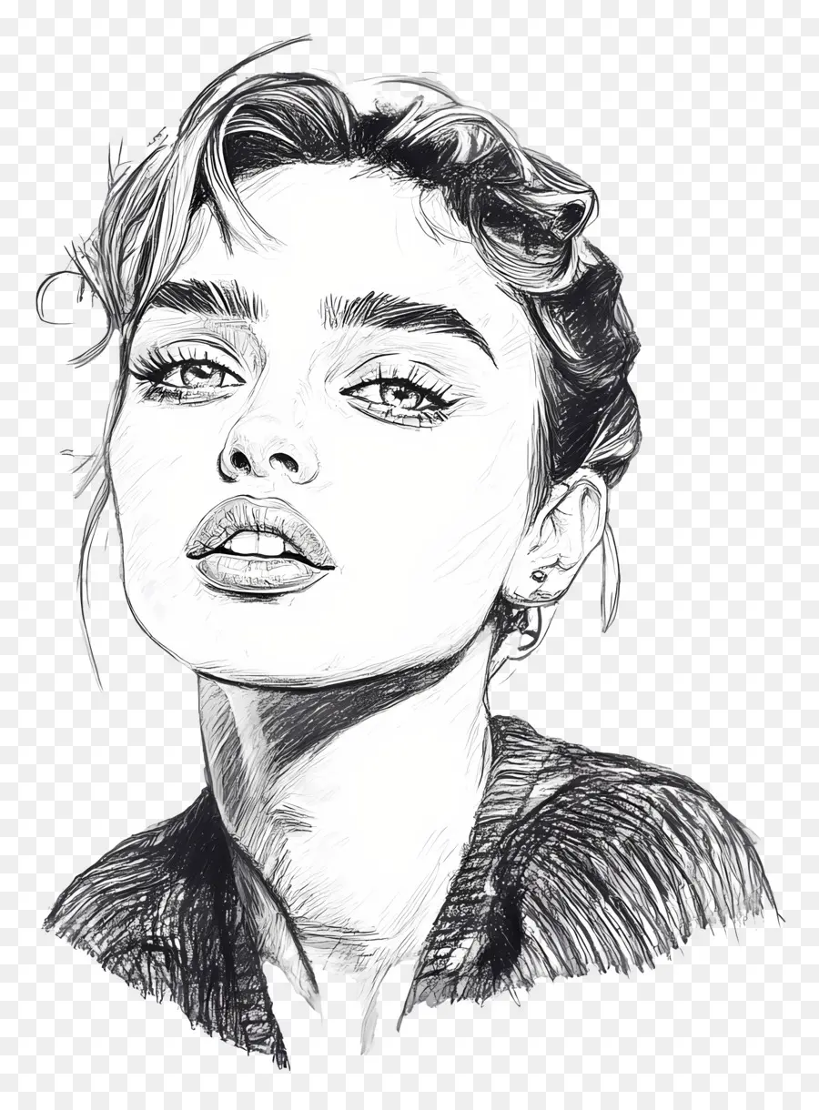 Miley Cyrus，Portrait De Croquis PNG