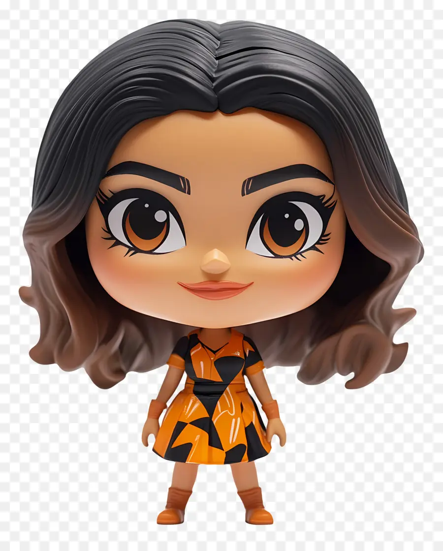 Deepika Padukone，Personnage Chibi En Robe PNG