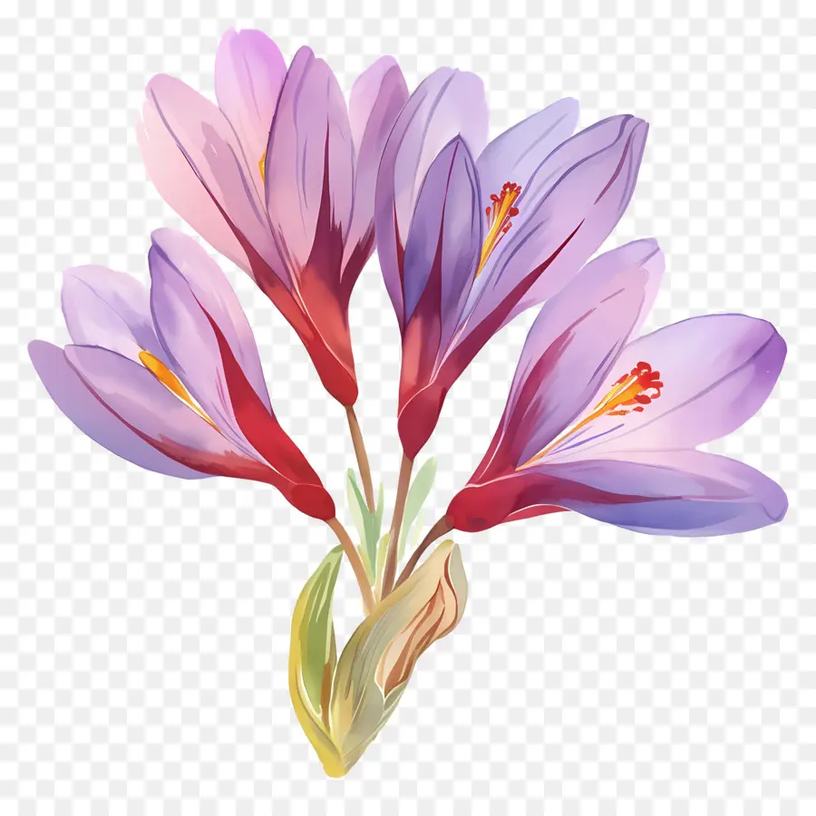 Crocus Safrané，Fleurs De Crocus PNG