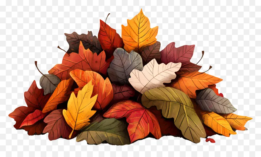 Tas De Feuilles D'automne，Feuilles D'automne PNG