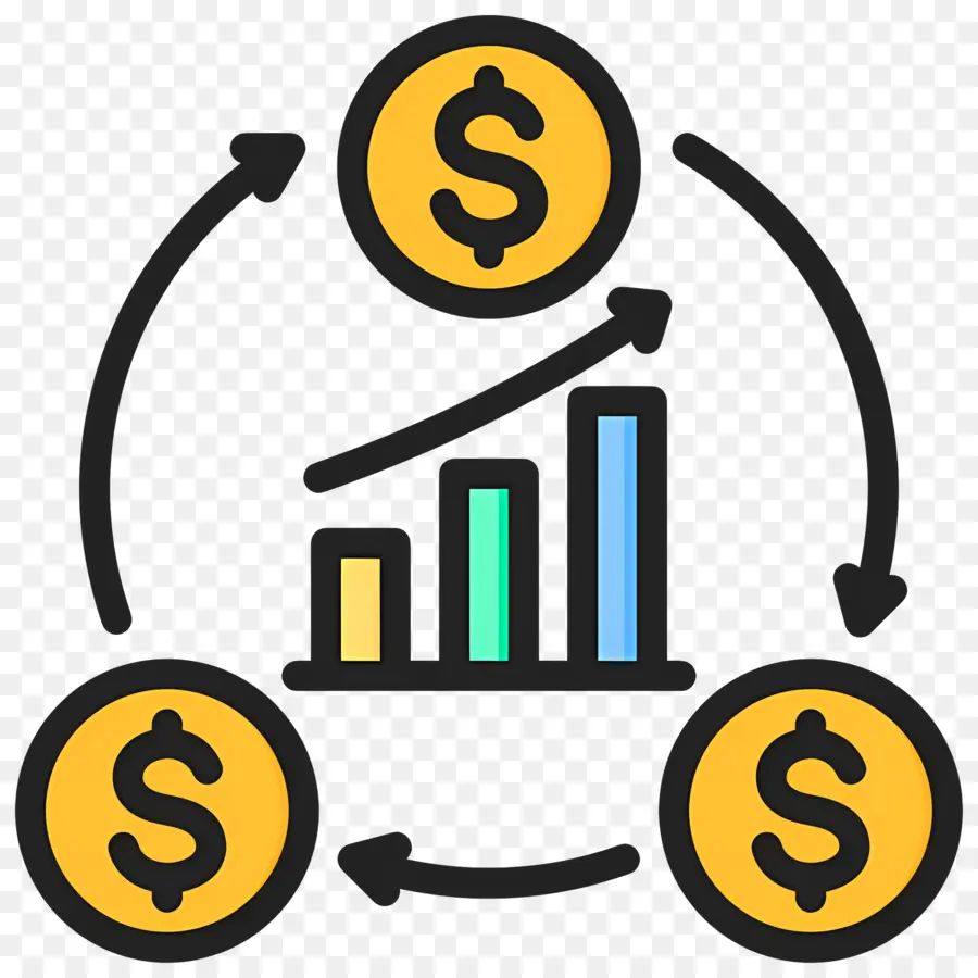 Flux D'investissement，Croissance Financière PNG