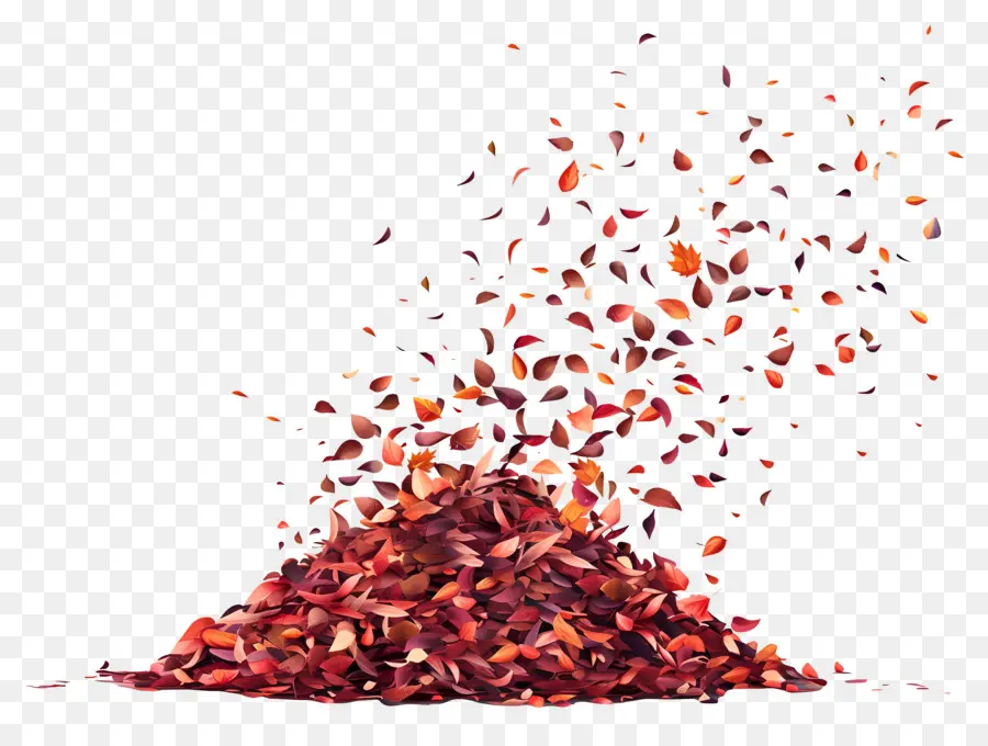 Tas De Feuilles D'automne，Feuilles Qui Tombent PNG