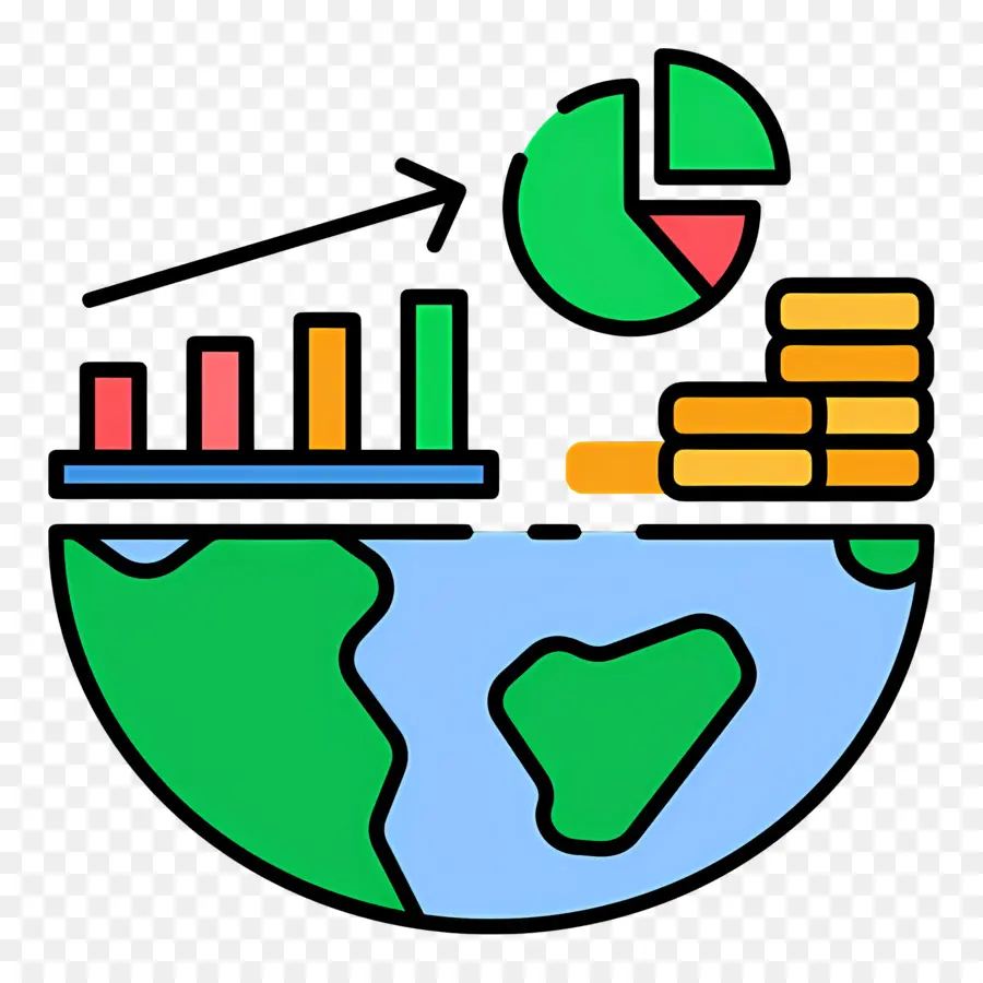 Bourse，Illustration De L'économie Mondiale PNG