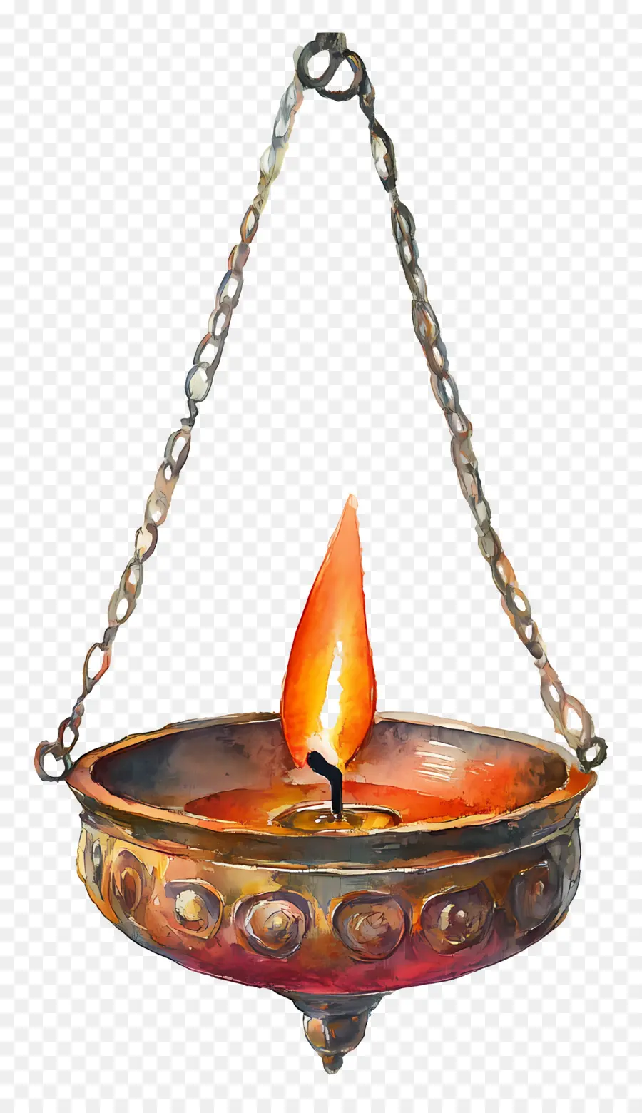 Diya Suspendue，Lampe à Huile Suspendue PNG