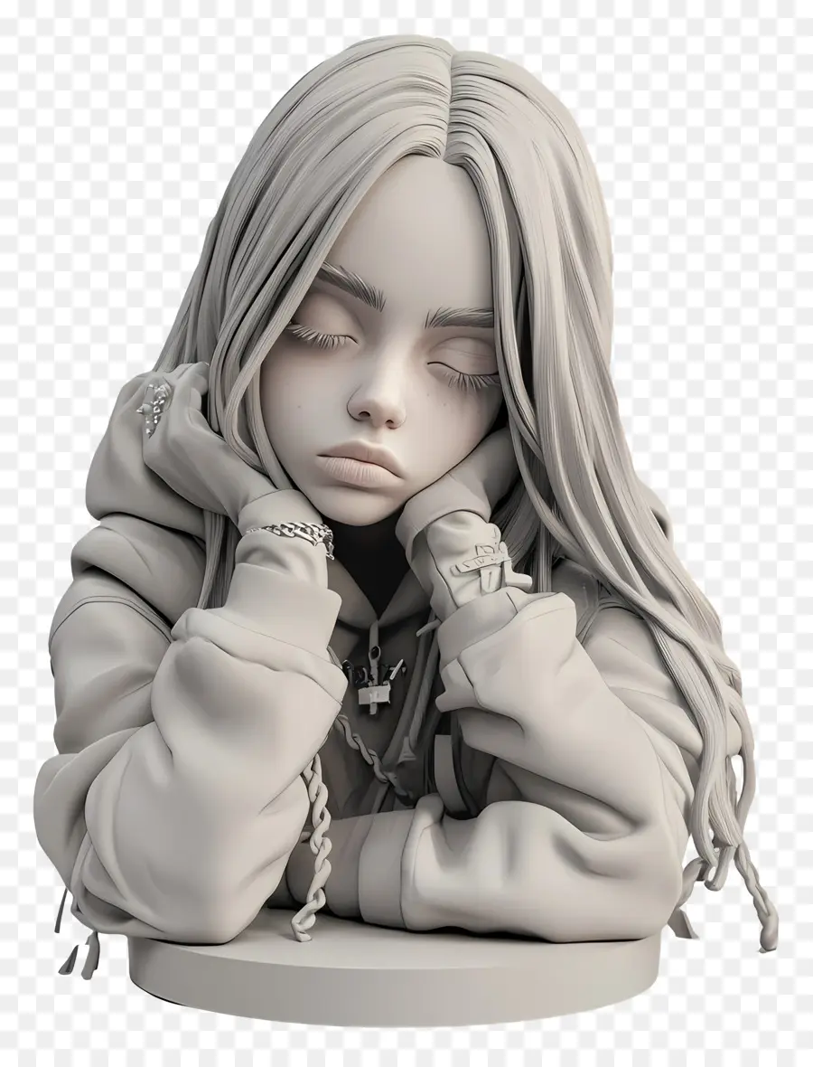 Billie Eilish，Sculpture D'une Personne PNG