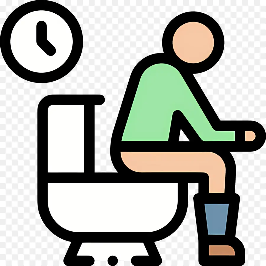 Constipation，Personne Sur Les Toilettes PNG