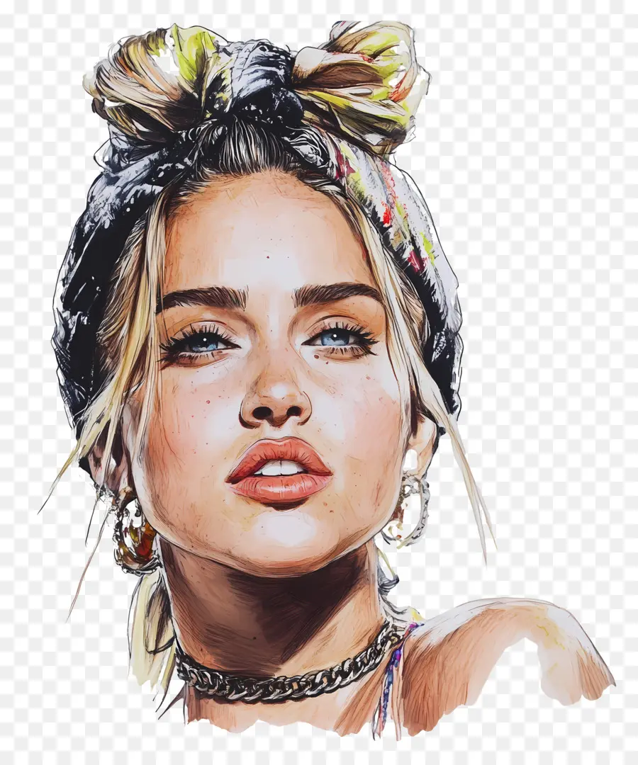 Miley Cyrus，Femme Avec Foulard PNG