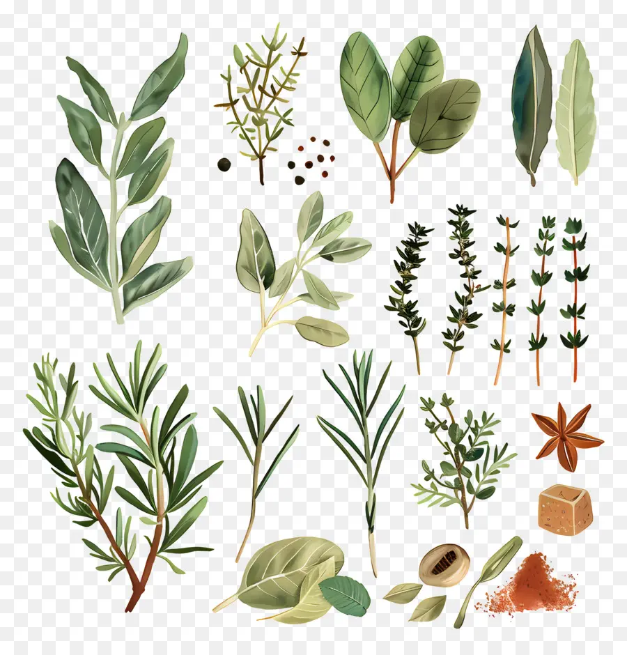 Herbes Et épices，Feuilles PNG