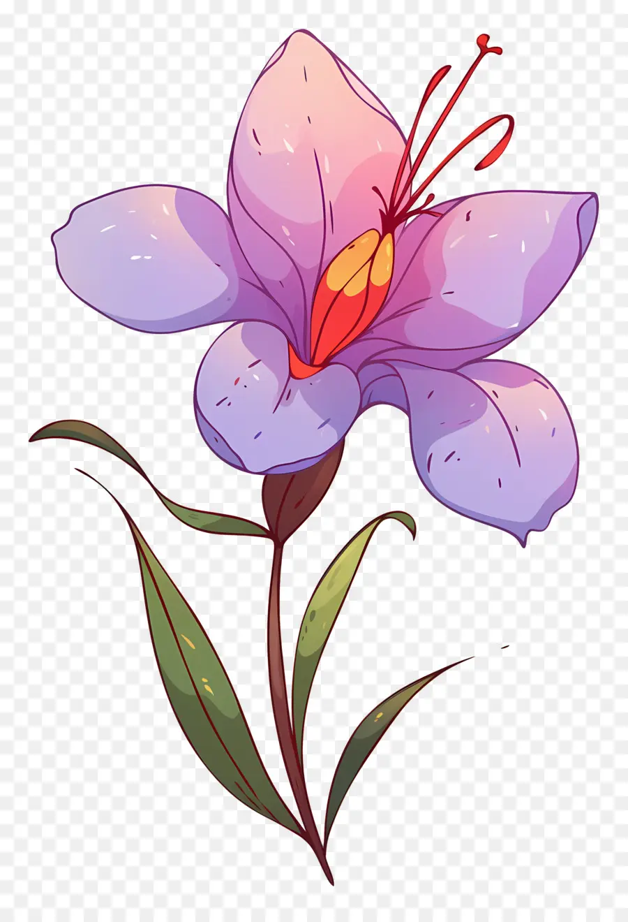 Fleur De Safran，Fleur Violette PNG