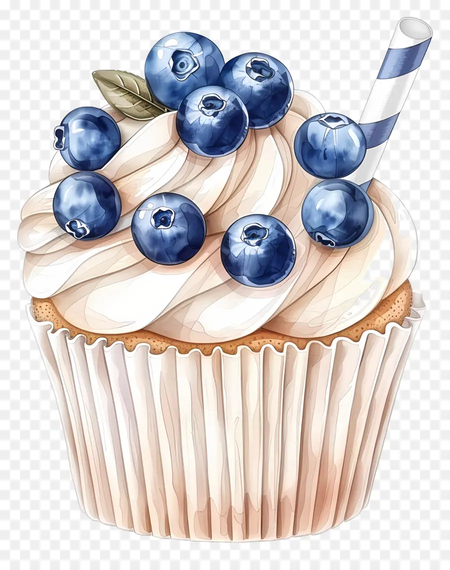 Cupcake Millésime，Cupcake Aux Myrtilles PNG