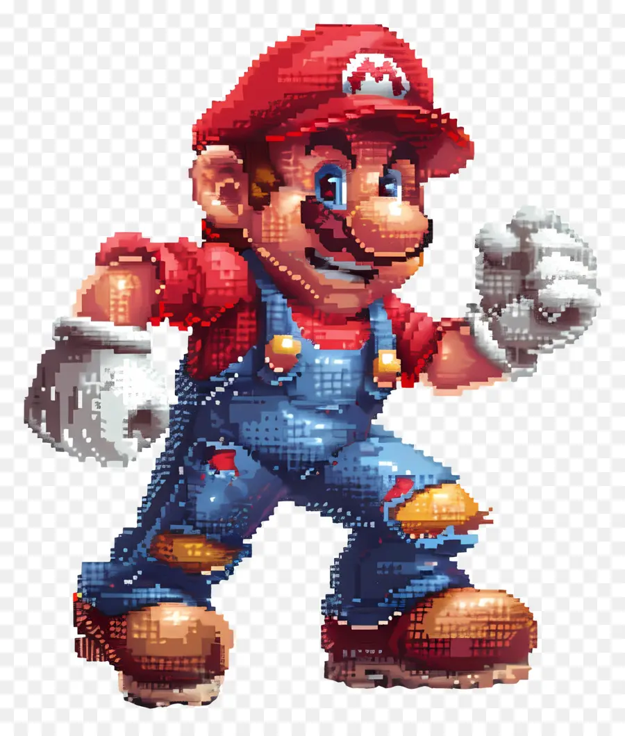 Mario Pixel，Caractère Pixélisé PNG