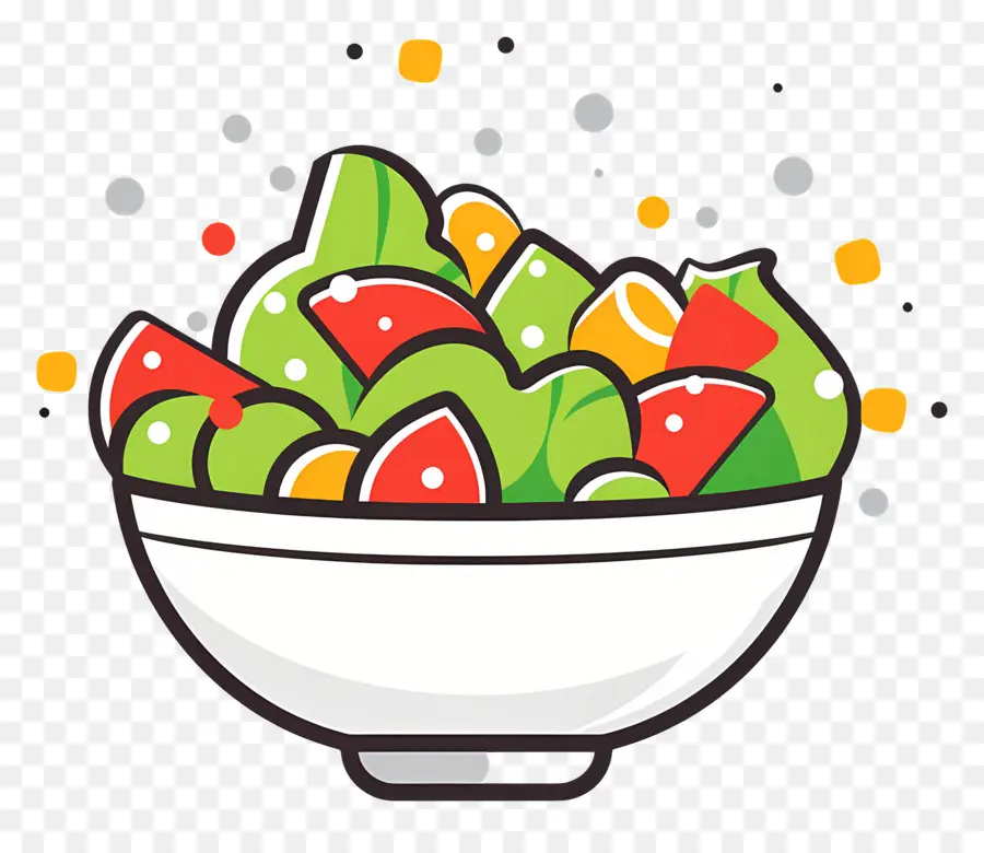 Salade De Dessin Animé，Salade Colorée PNG