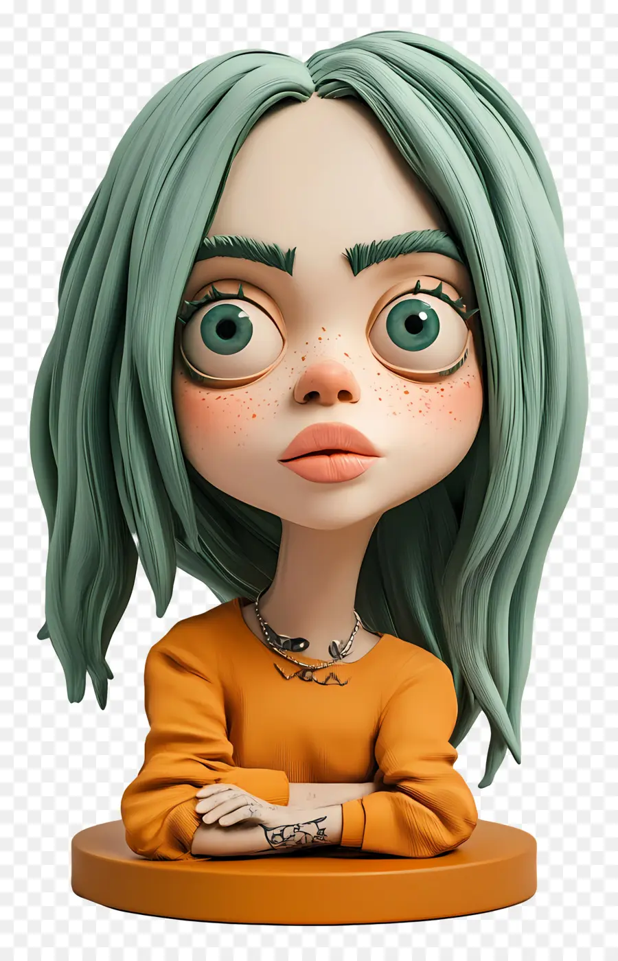 Billie Eilish，Personnage De Dessin Animé PNG