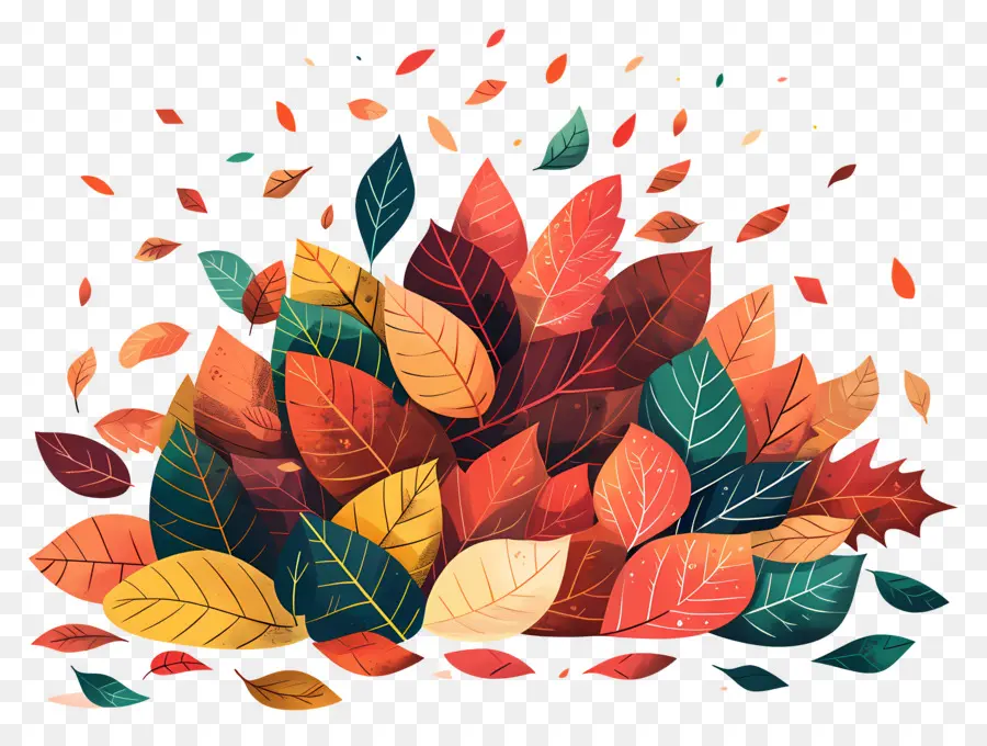 Tas De Feuilles D'automne，Feuilles D'automne PNG