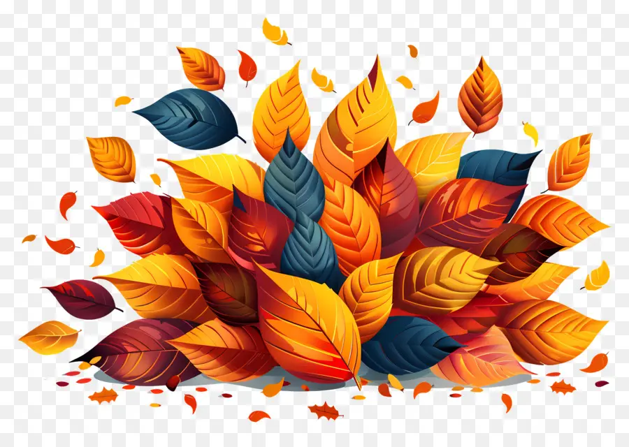 Tas De Feuilles D'automne，Feuilles D'automne PNG