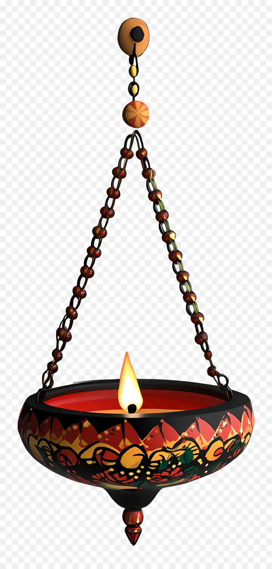 Diya Suspendue，Lampe à Huile Suspendue PNG