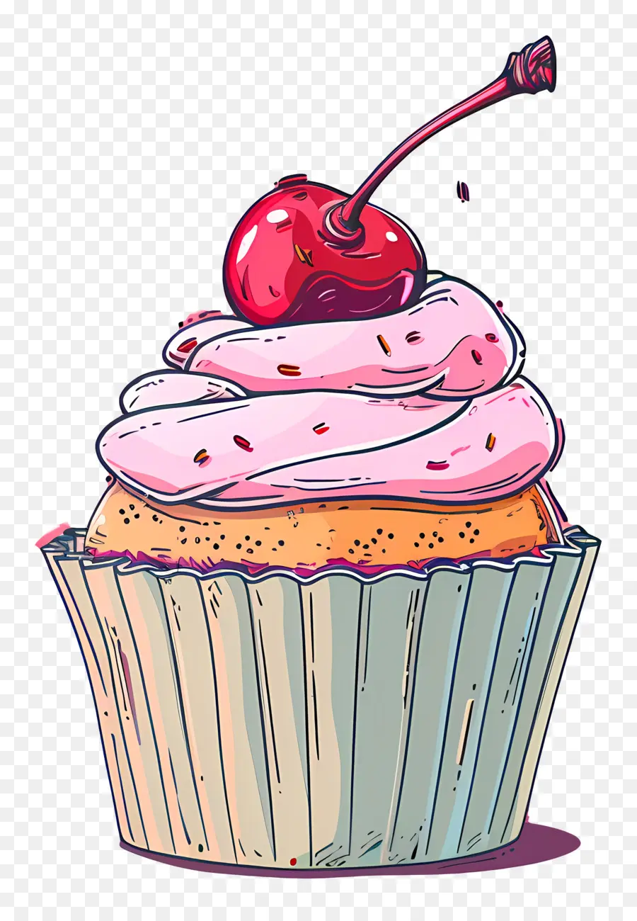 Cupcake Cerise，Cupcake Aux Cerises PNG