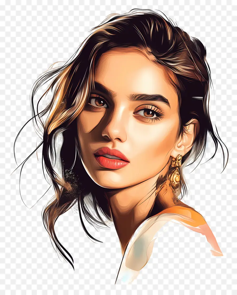 Deepika Padukone，Femme Illustrée PNG