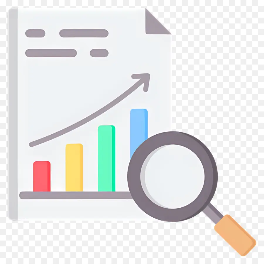 Recherche En Investissement，Document Avec Loupe PNG