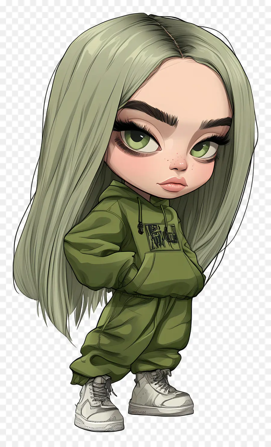 Billie Eilish，Personnage Chibi PNG