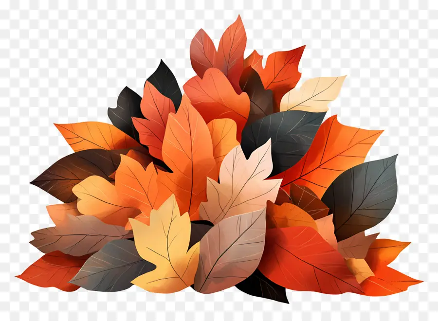 Tas De Feuilles D'automne，Feuilles D'automne PNG