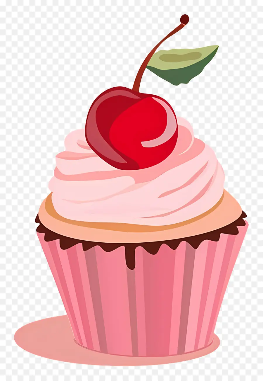 Cupcake Cerise，Petit Gâteau PNG