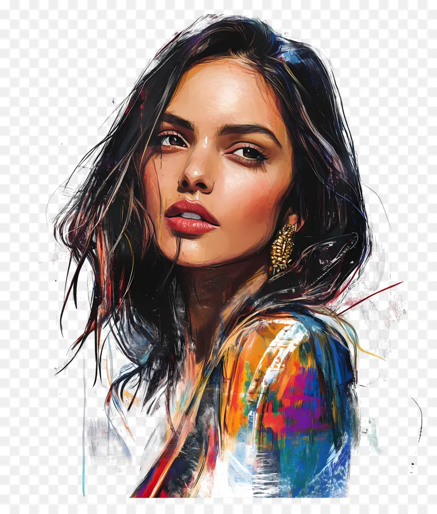 Deepika Padukone，Portrait De Femme Artistique PNG