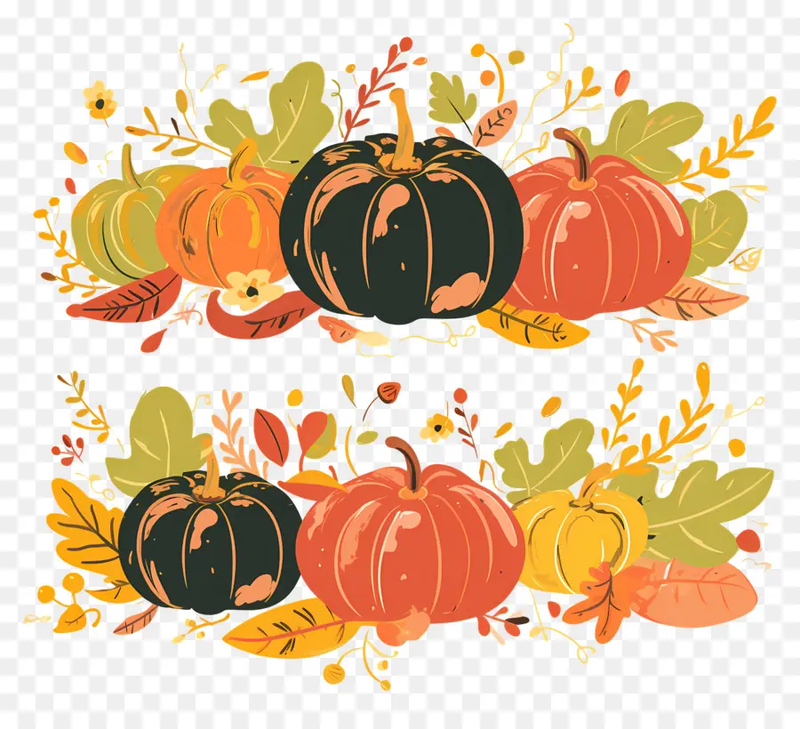 Citrouilles De Thanksgiving，Citrouilles Et Courges PNG