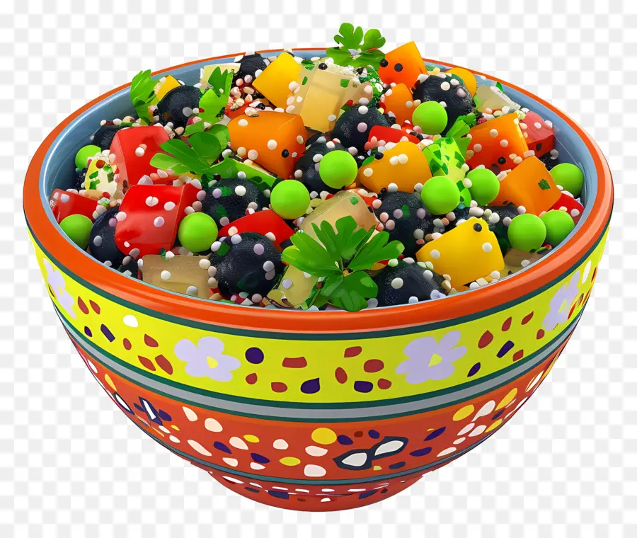 Salade De Quinoa，Saladier Coloré PNG