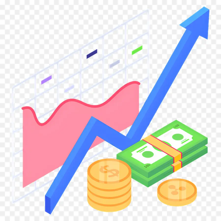 Bourse，Argent Et Graphique PNG