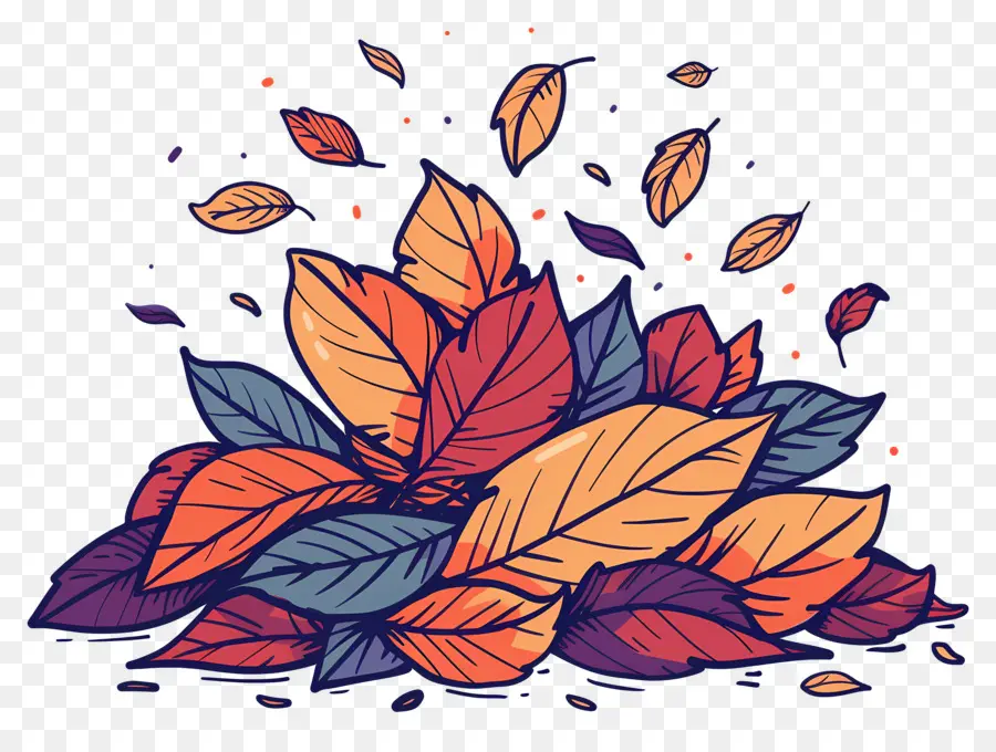 Tas De Feuilles D'automne，Feuilles D'automne PNG