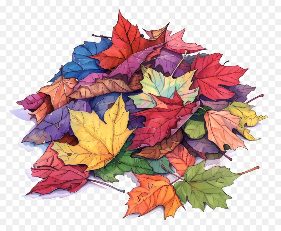 Tas De Feuilles D'automne，Feuilles D'automne PNG