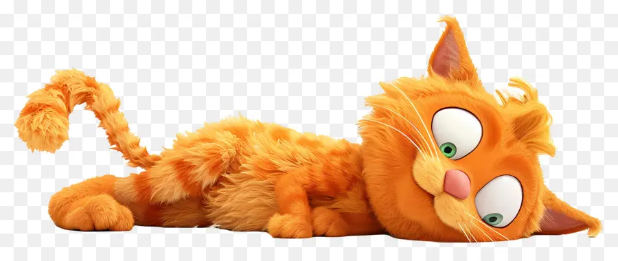 Garfield，Chat Orange Endormi PNG