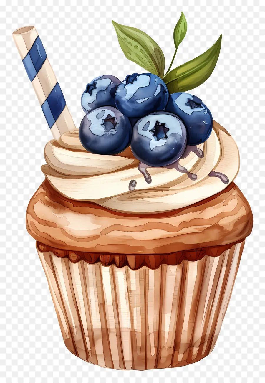 Cupcake Millésime，Cupcake Aux Myrtilles PNG