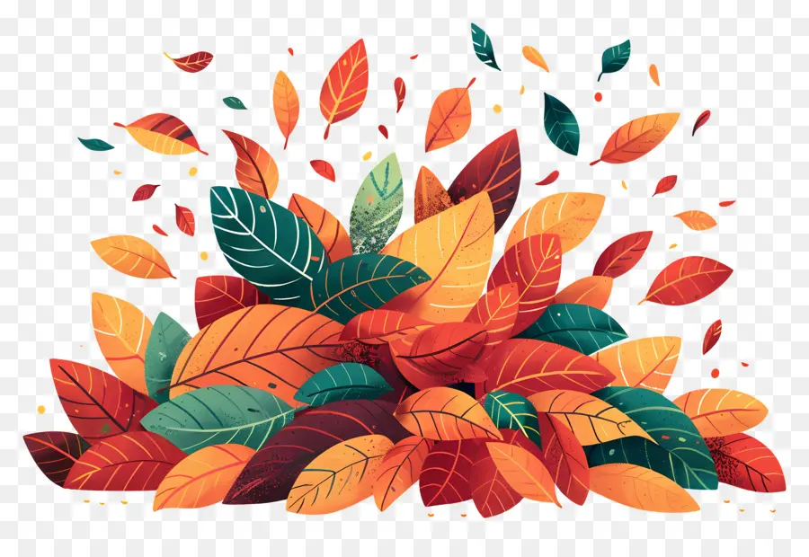 Tas De Feuilles D'automne，Feuilles D'automne PNG