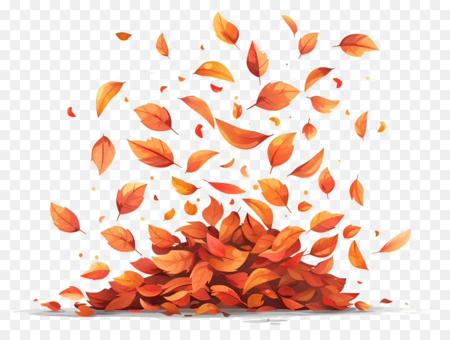 Tas De Feuilles D'automne，Feuilles Qui Tombent PNG