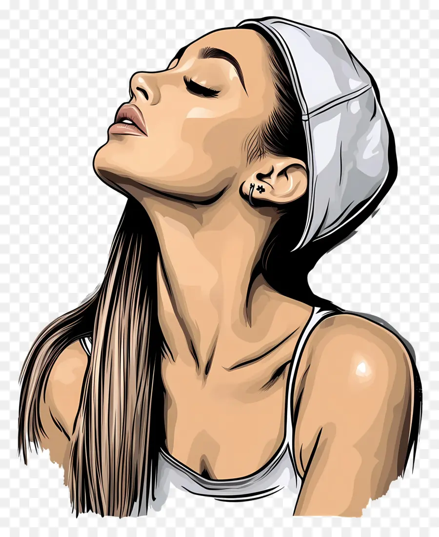 Ariana Grande，Portrait Stylisé PNG