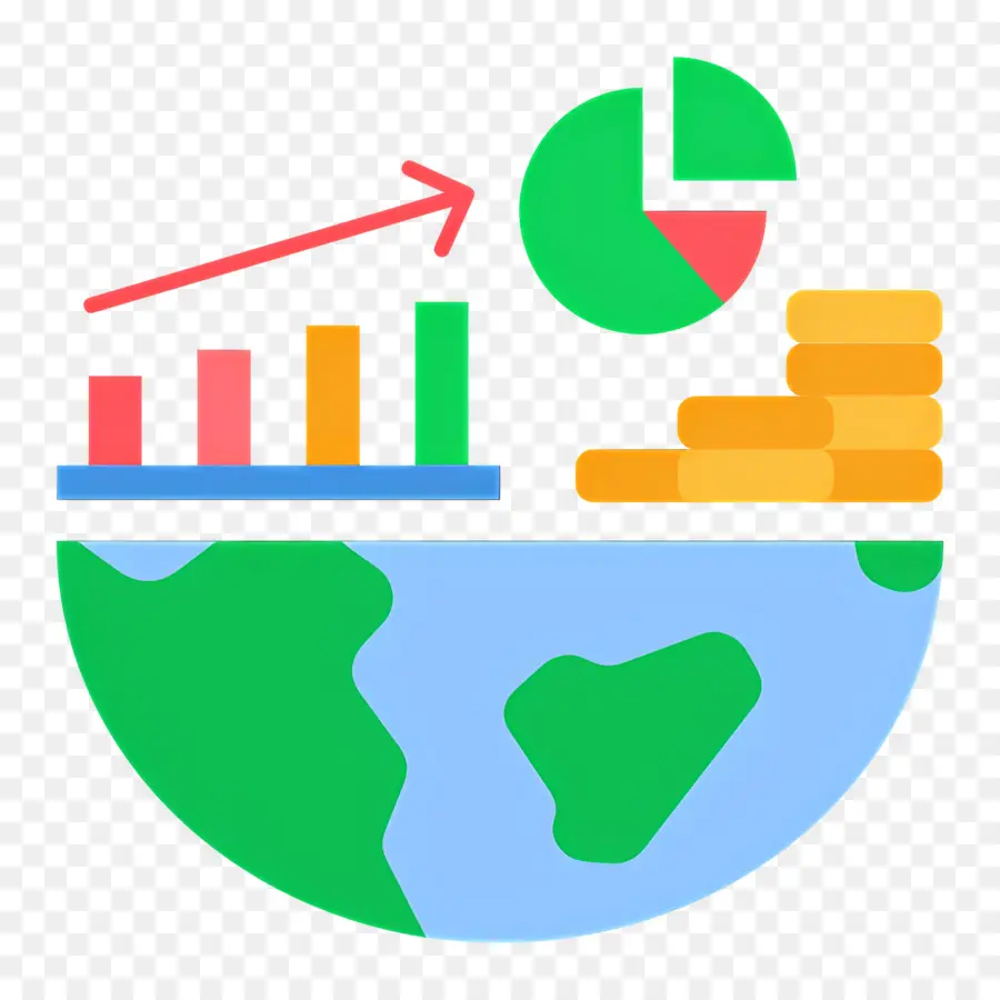 Bourse，Illustration De L'économie Mondiale PNG