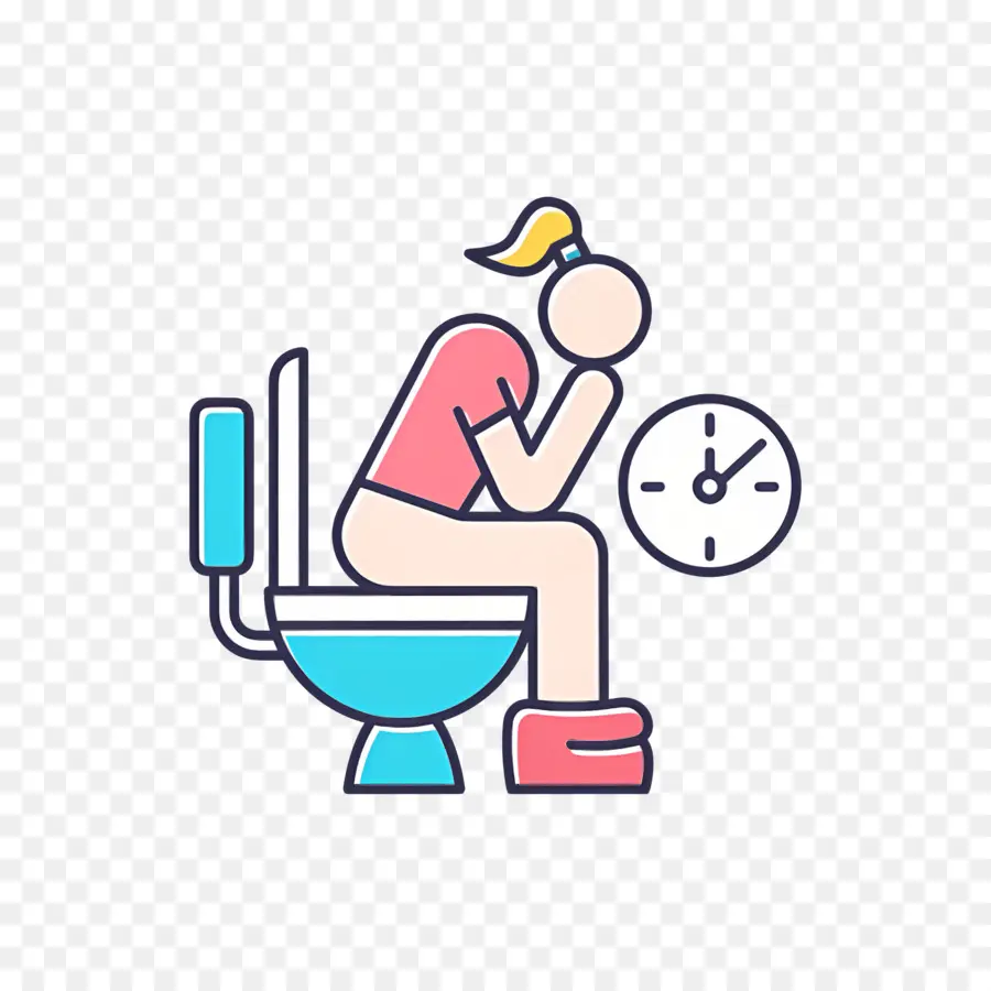 Constipation，Personne Sur Les Toilettes PNG