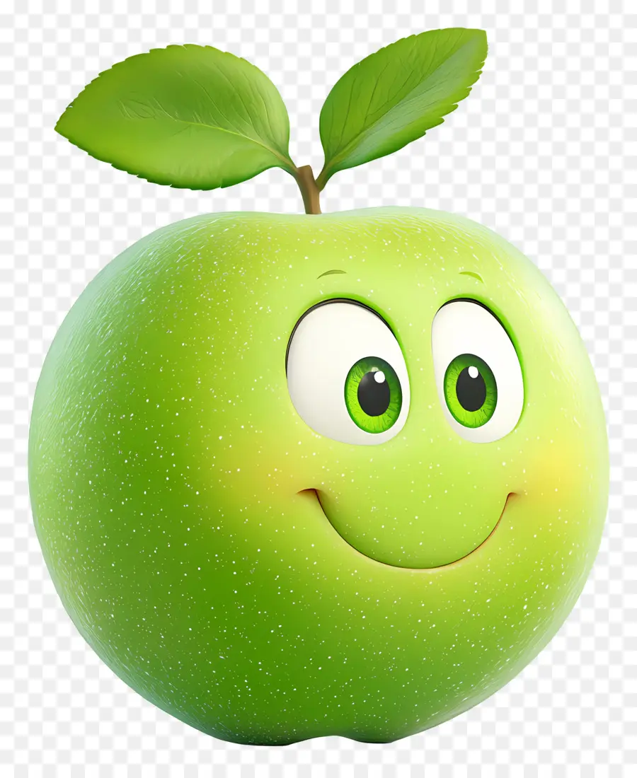 Pomme Verte，Souriant PNG