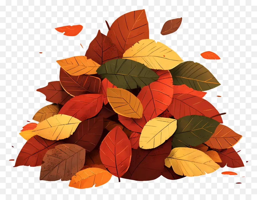 Tas De Feuilles D'automne，Feuilles D'automne PNG