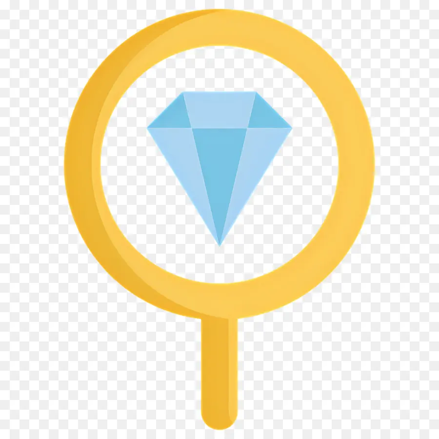 Recherche En Investissement，Loupe Avec Diamant PNG