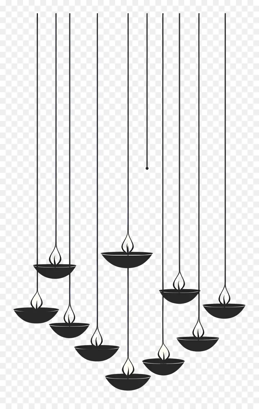 Diya Suspendue，Lampes à Huile Suspendues PNG