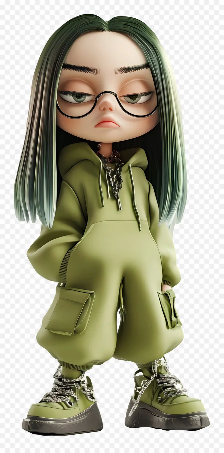 Billie Eilish，Personnage De Dessin Animé PNG