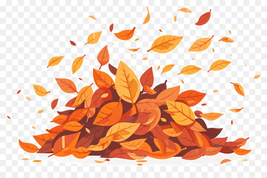 Tas De Feuilles D'automne，Feuilles D'automne PNG