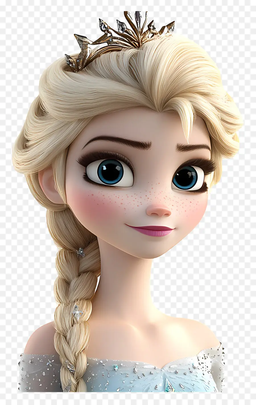 Princesse Elsa，Personnage De Tresse Blonde PNG