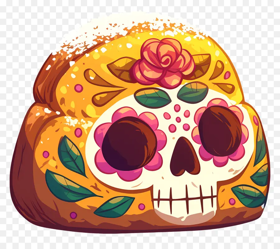 Pan De Muerto，Pain Décoré PNG