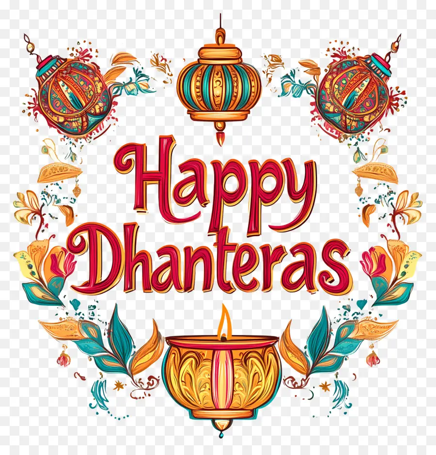 Joyeux Dhanteras，Lanternes PNG