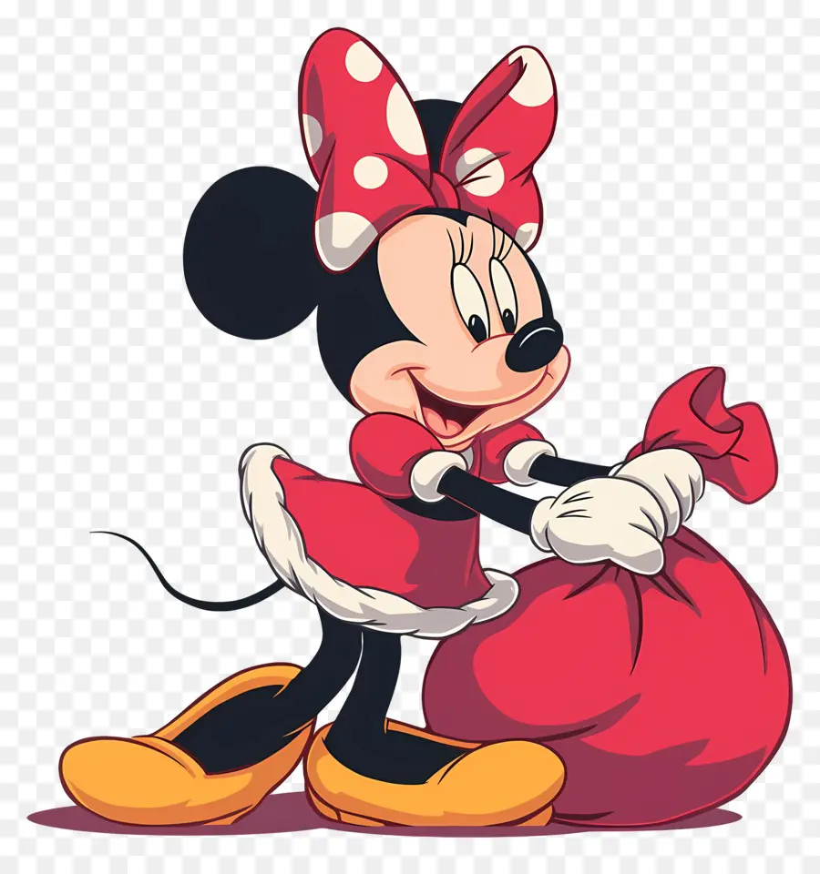 Minnie Souris，Souris De Dessin Animé Avec Cupcake PNG