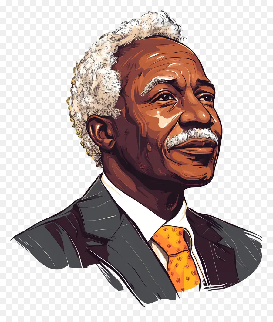 Julius Nyerere，Portrait Illustré PNG